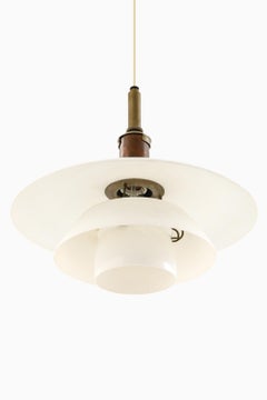 Lámpara de techo, modelo PH-4/4, de vidrio opalino y metal, de Poul Henningsen, años 30