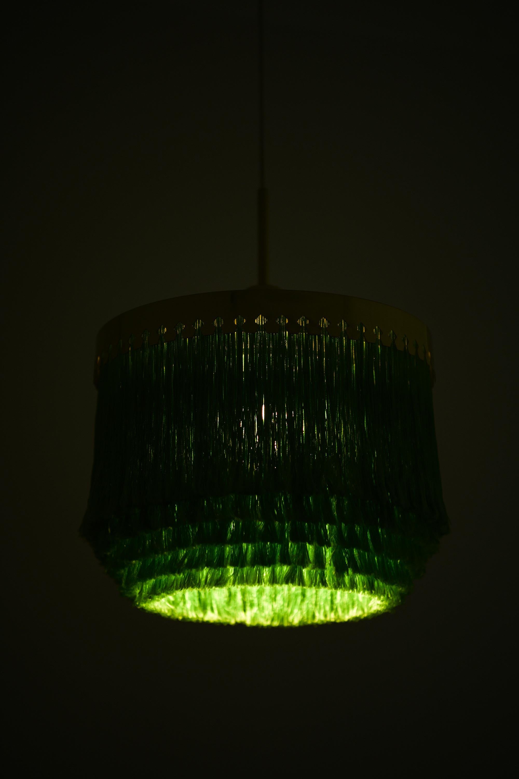 Lampada da soffitto, Modello T-601/M, in seta e ottone di Hans-Agne Jakobsson, 1965 In condizioni buone in vendita a Limhamn, Skåne län