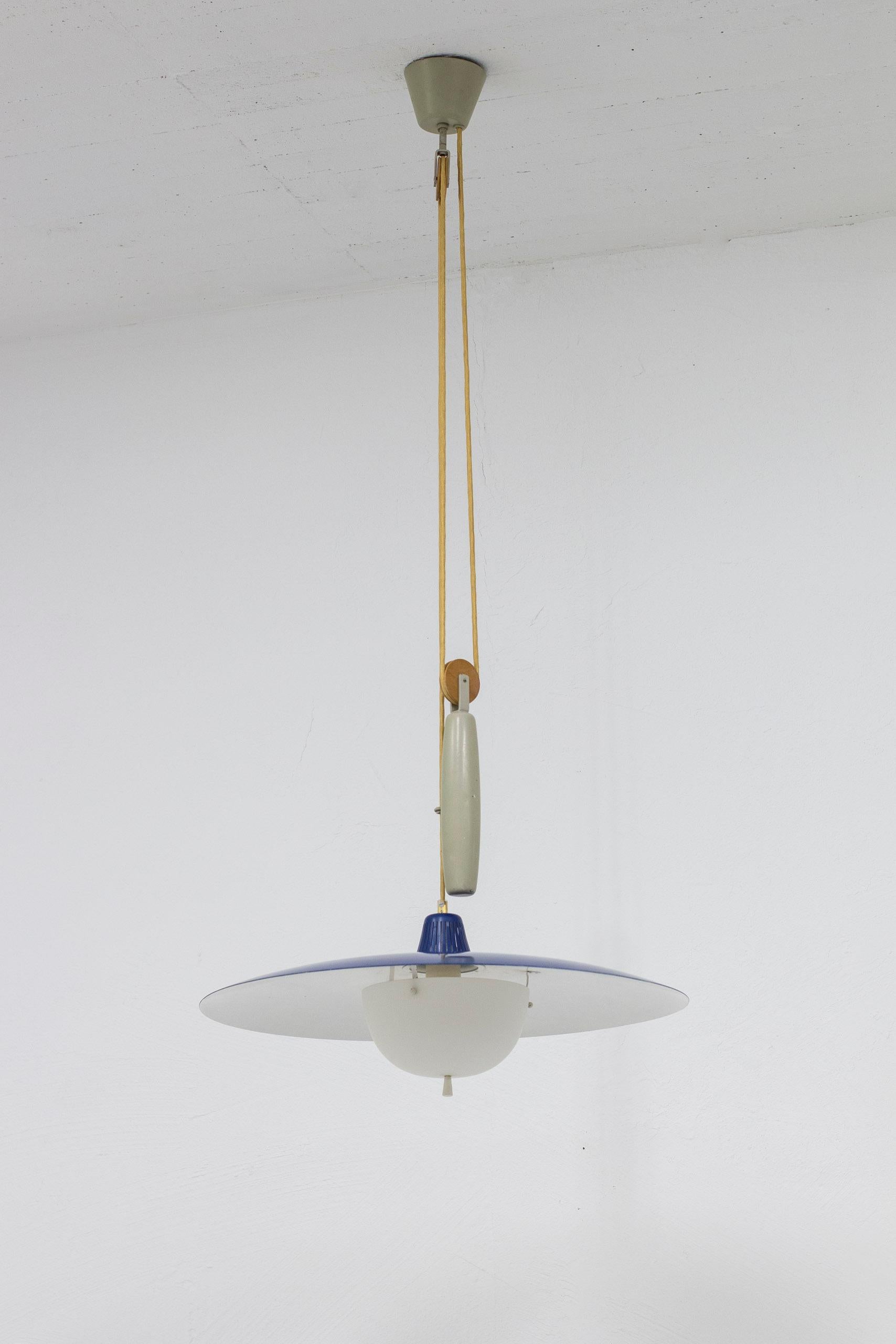  ceiling lamp model T-6H by Alf Svensson, Bergboms, Sweden, 1950s For Sale 3