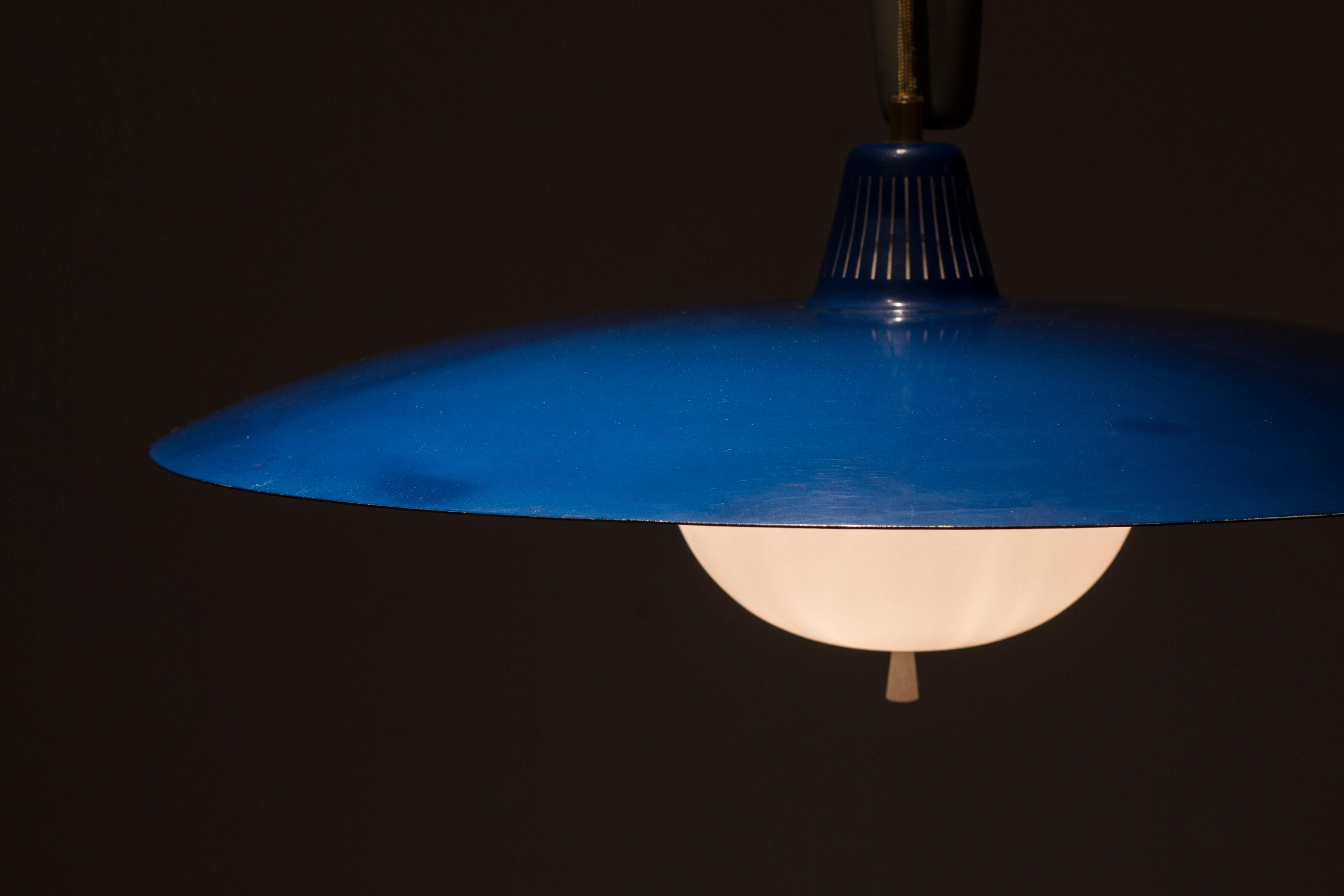  ceiling lamp model T-6H by Alf Svensson, Bergboms, Sweden, 1950s For Sale 6