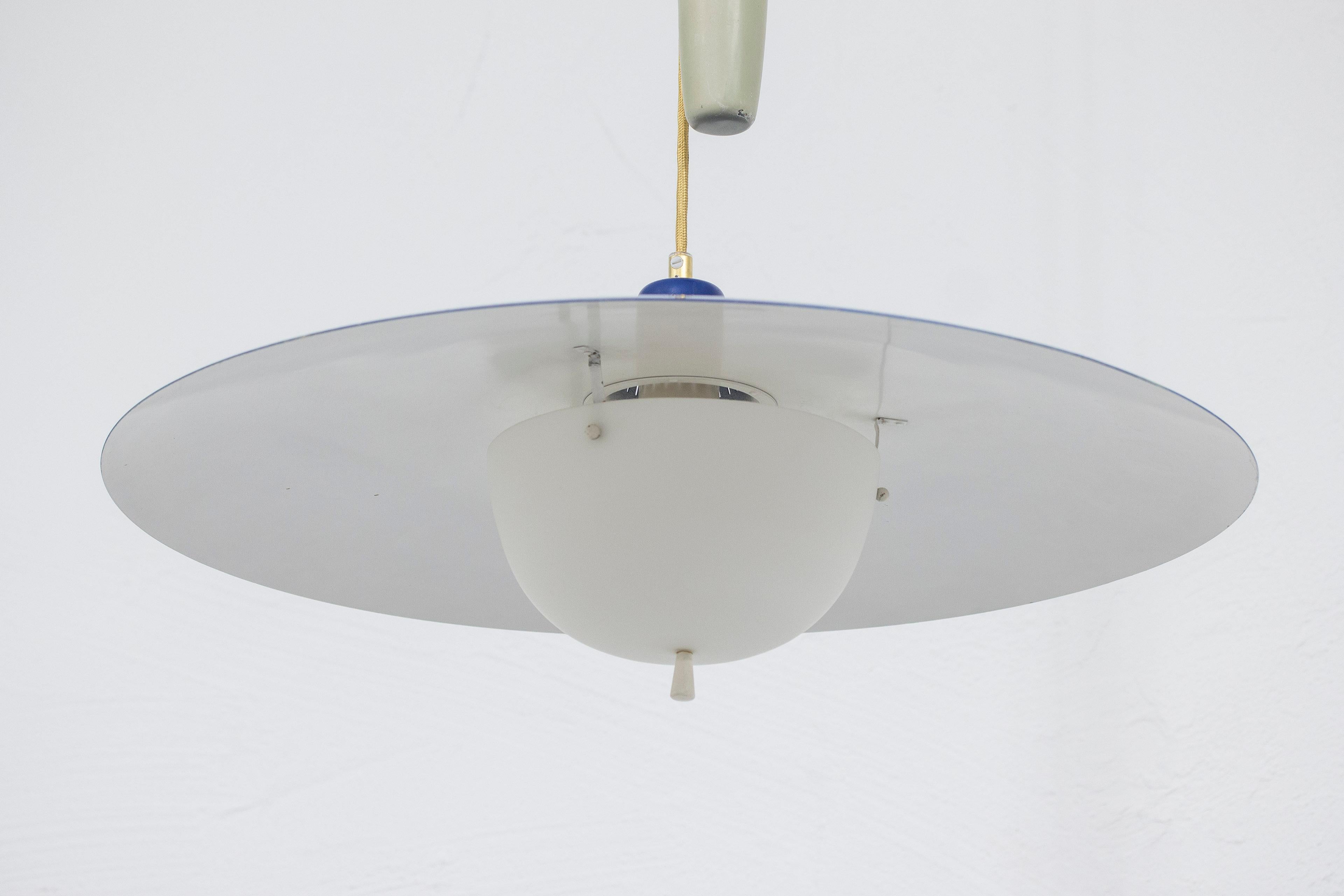  ceiling lamp model T-6H by Alf Svensson, Bergboms, Sweden, 1950s For Sale 1