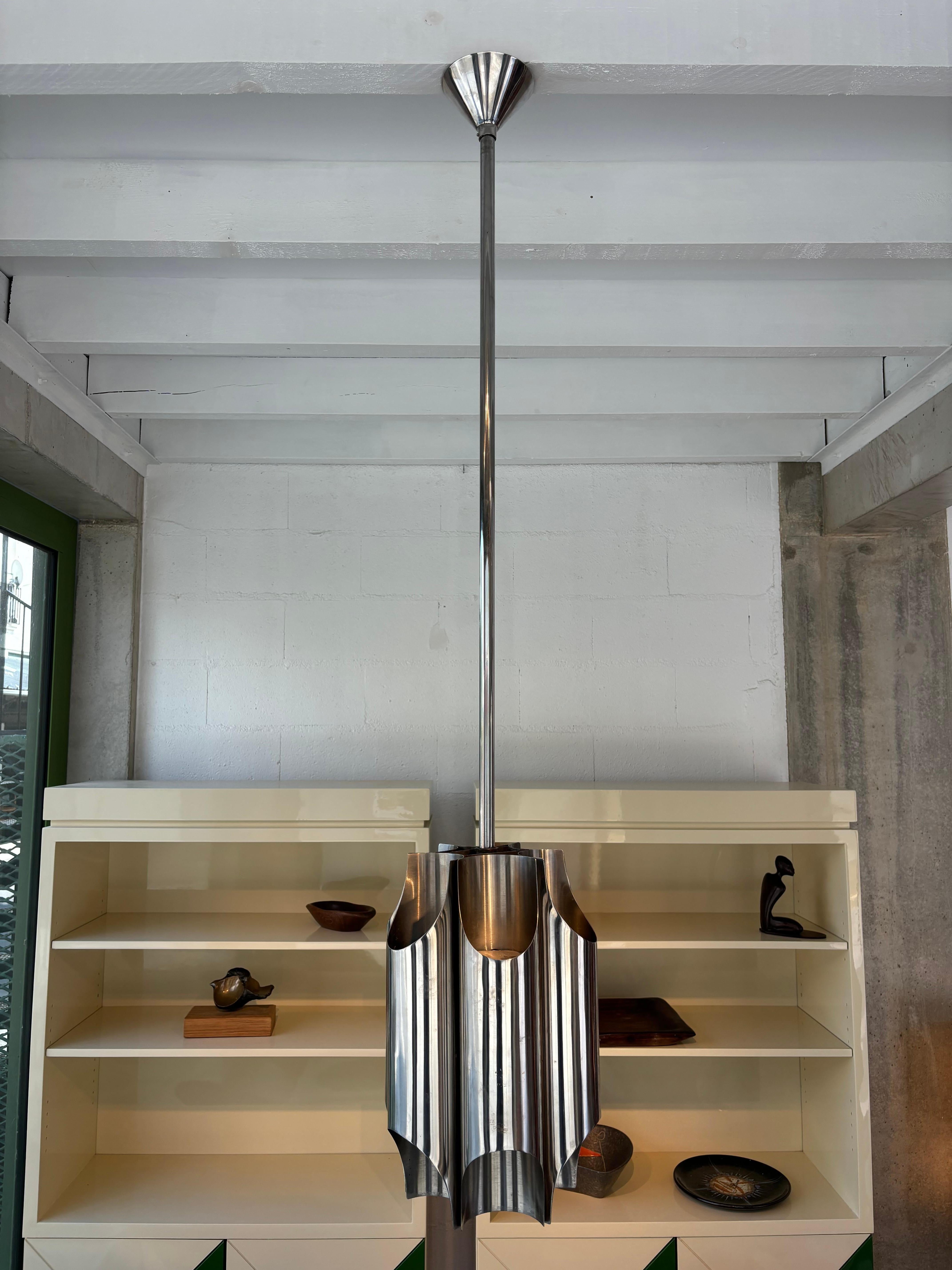 French Ceiling lamp orgues by la maison Charles For Sale