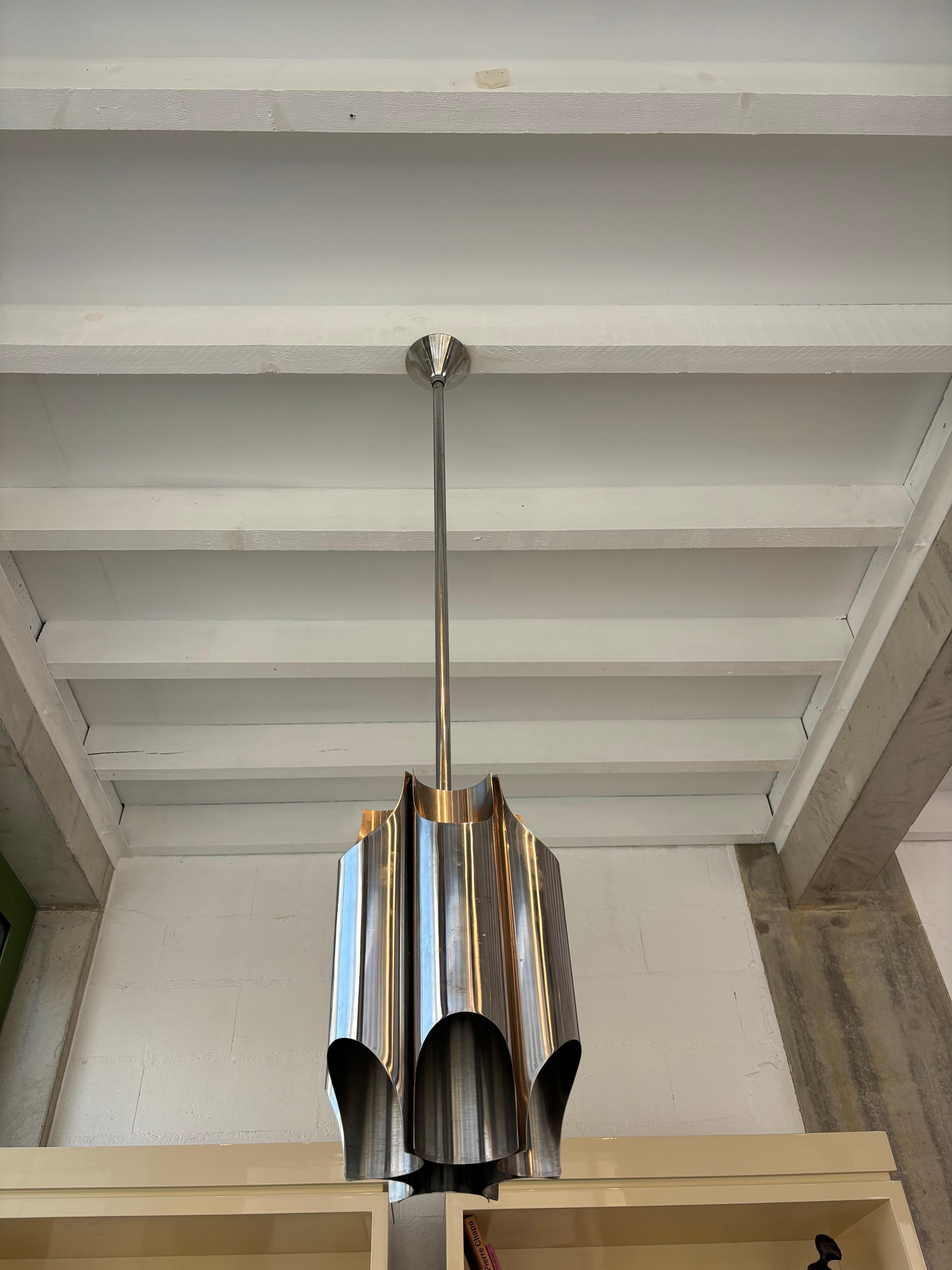 Ceiling lamp orgues by la maison Charles In Good Condition For Sale In SAINT-OUEN-SUR-SEINE, FR