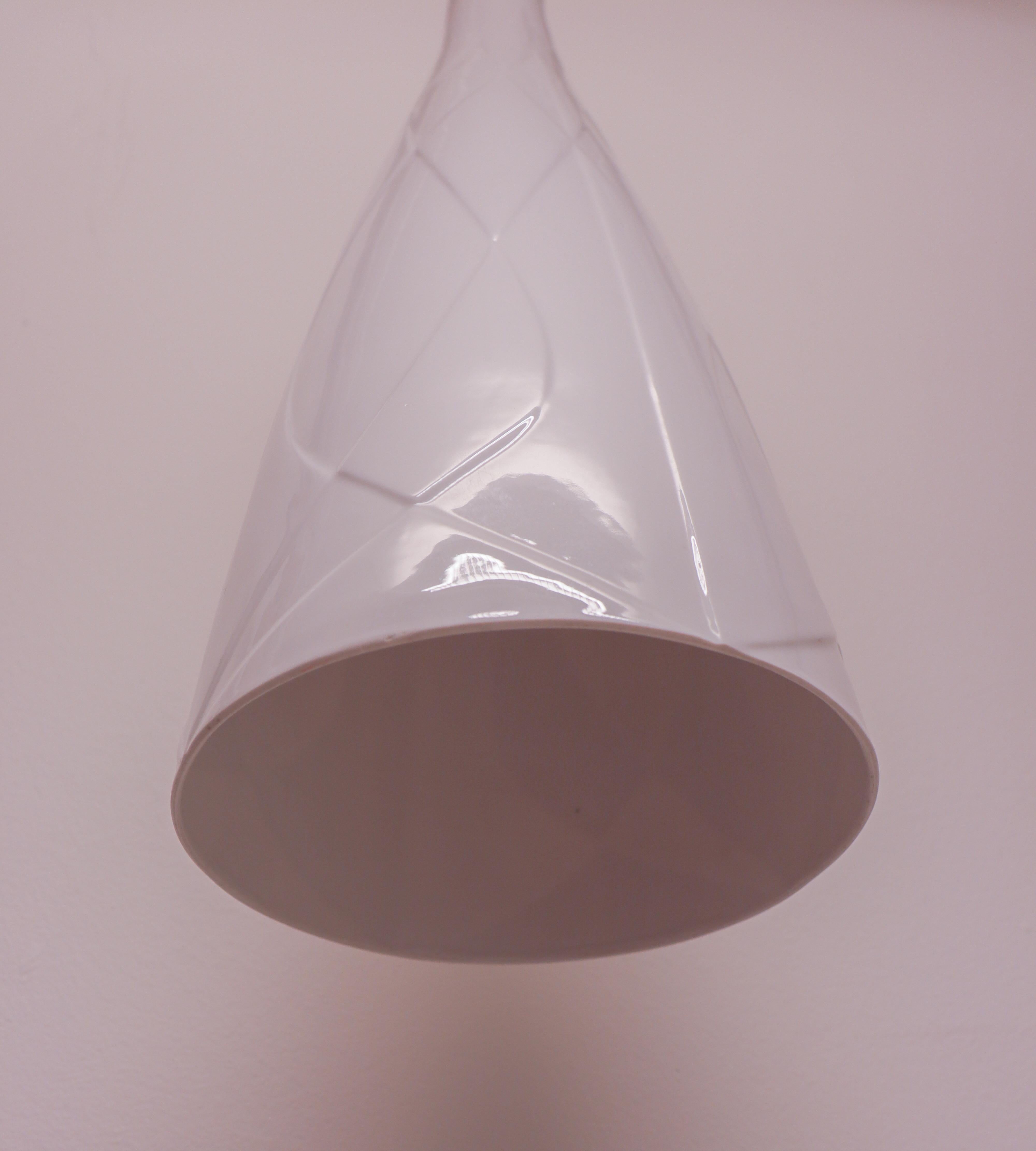 20th Century Ceiling Lamp / Pendant - Porcelain Cone - Carl-Harry Stålhane Rörstrand 1950s For Sale