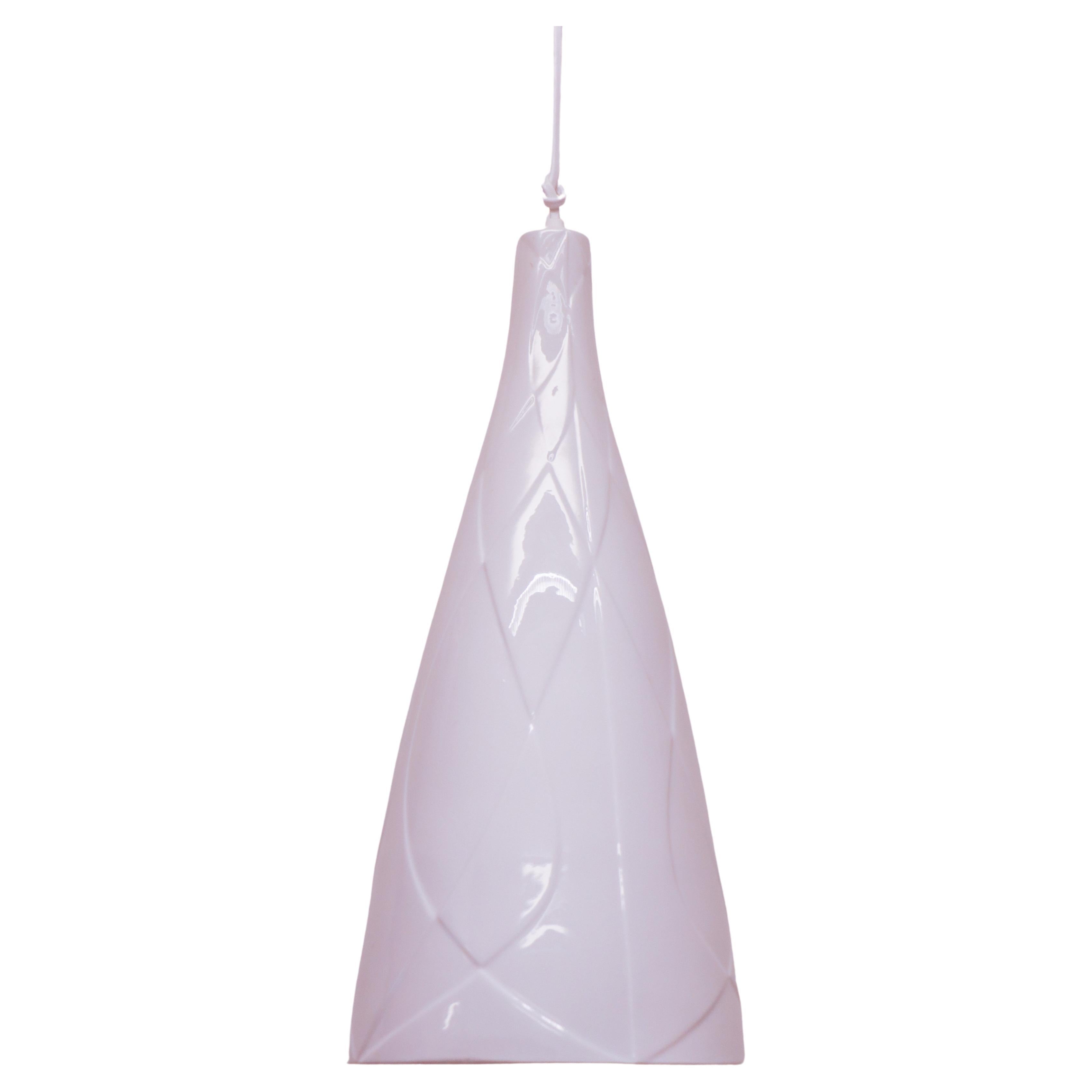 Ceiling Lamp / Pendant - Porcelain Cone - Carl-Harry Stålhane Rörstrand 1950s For Sale
