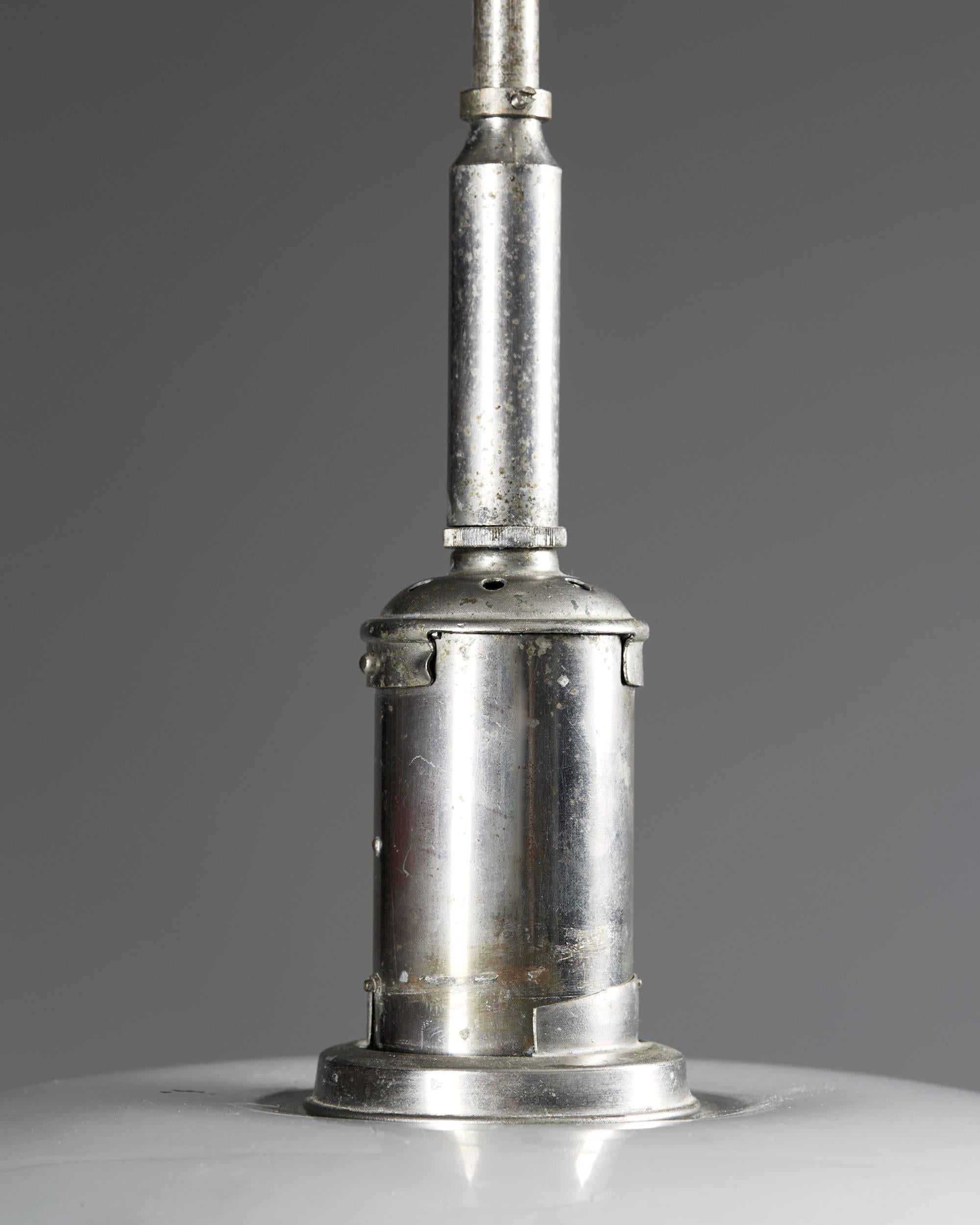 Plated Ceiling Lamp PH 4/4 Designed by Poul Henningsen for Louis Poulsen, Denmark, 1930 For Sale