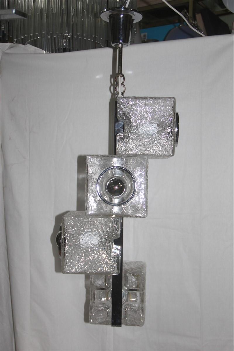 Mid-Century Modern Ceiling Lamp Pop Art VeArt Tony Zuccheri 1970s Cubic Italian Design For Sale