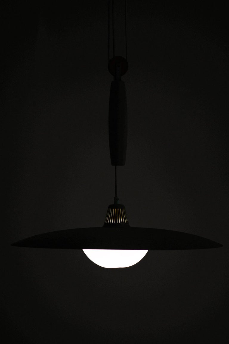 Metal Ceiling Lamp Produced by Bergbom in Sweden For Sale