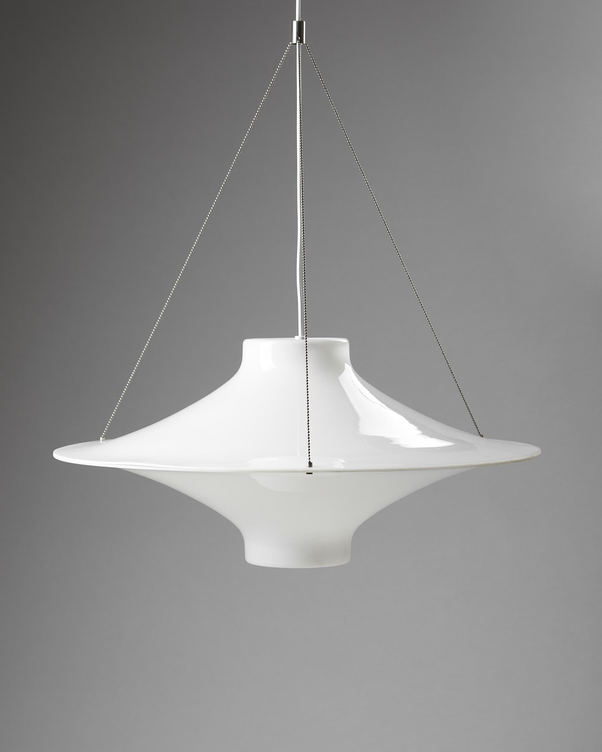 Mid-Century Modern Ceiling Lamp ‘Sky Flyer’ Designed by Yki Nummi, Finland, 1960s