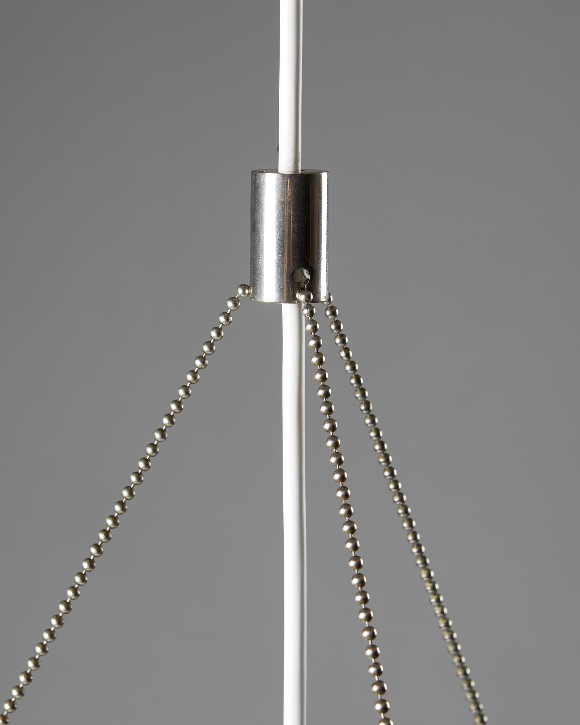 Steel Ceiling Lamp ‘Sky Flyer’ Designed by Yki Nummi, Finland, 1960s