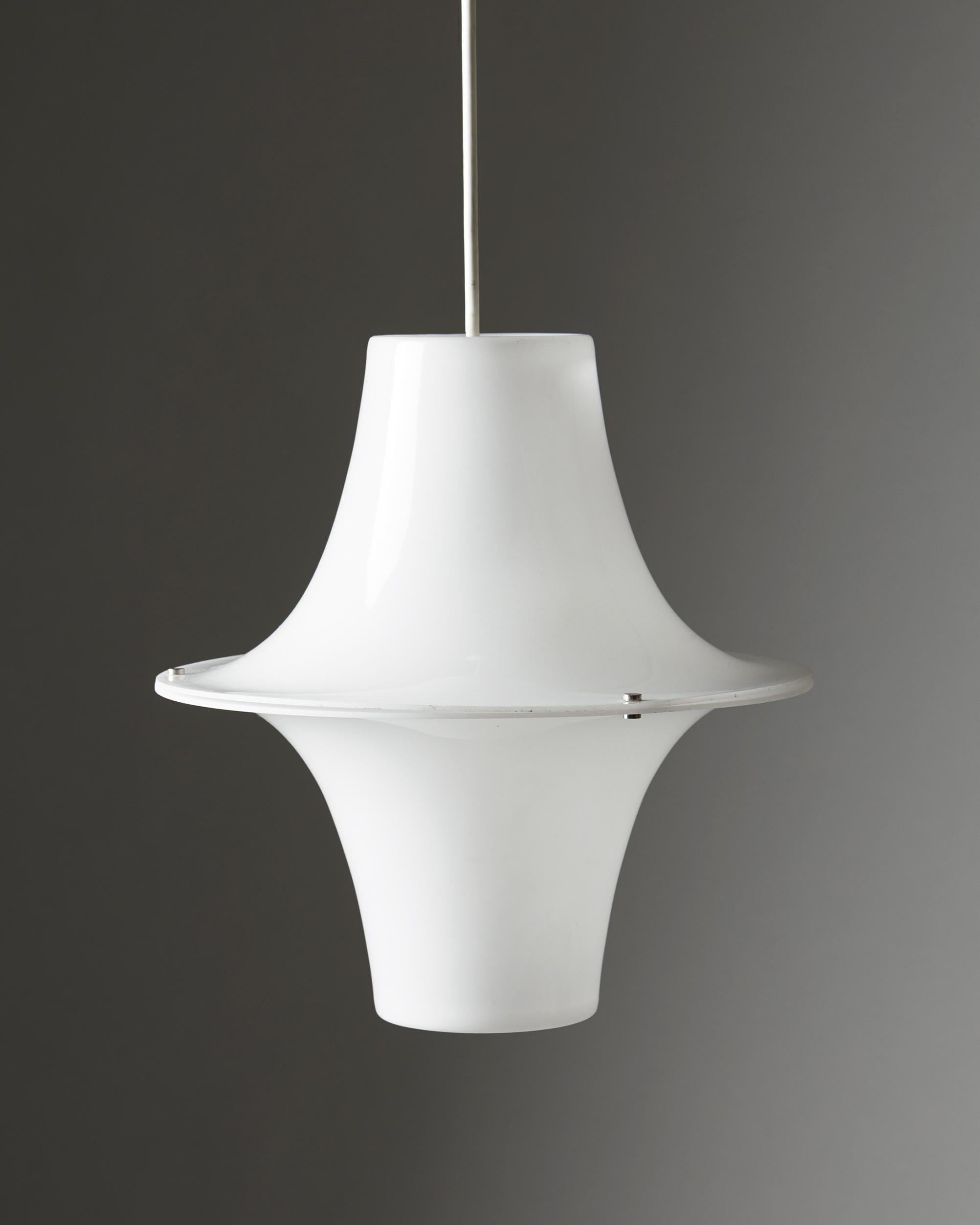 Scandinavian Modern Ceiling Lamp “Sky Flyer” Designed by Yki Nummi for Sanka, Finland, 1960s