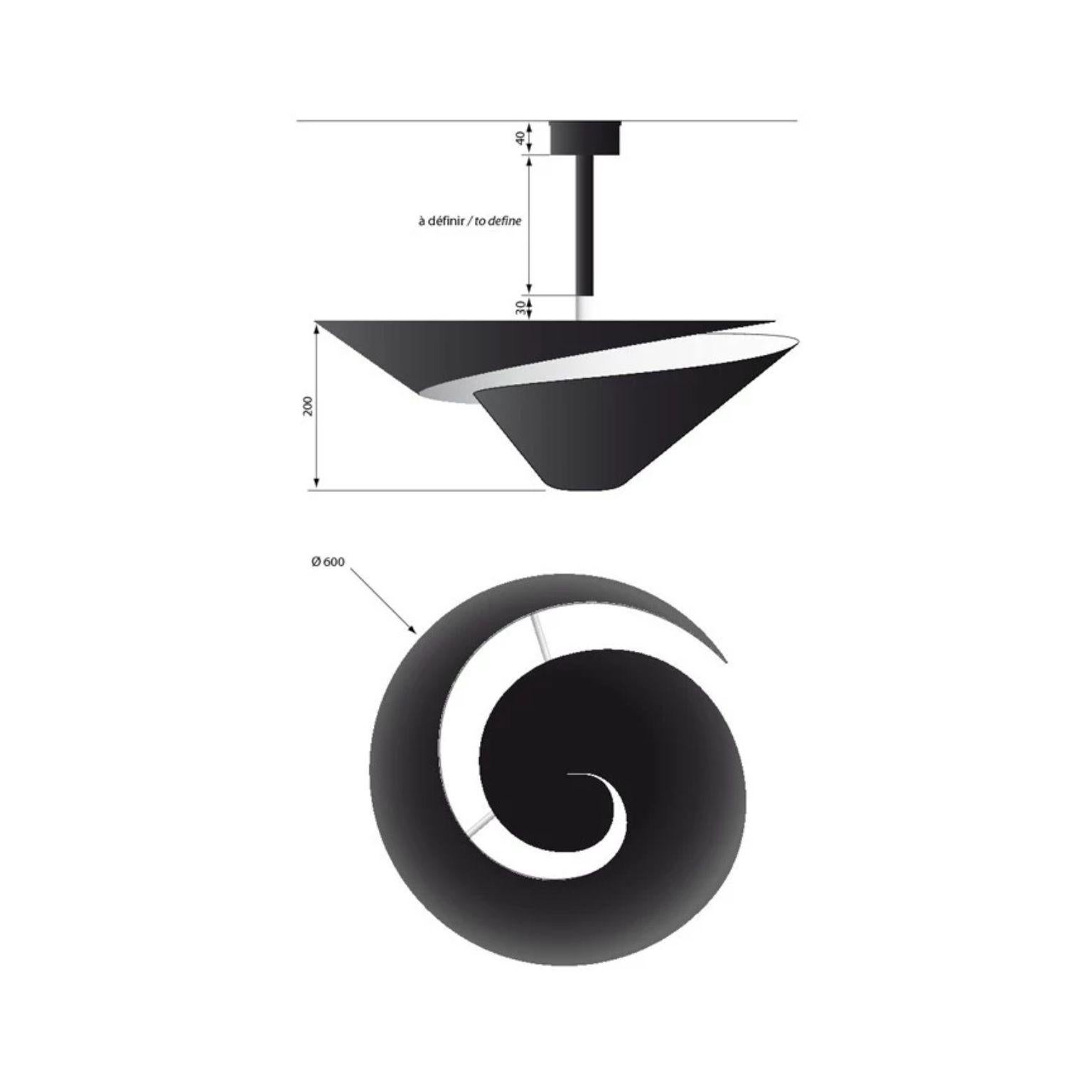 Post-Modern Ceiling Lamp Snail 60 by Serge Mouille For Sale