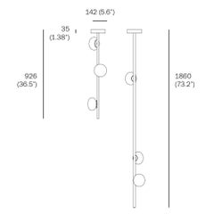 Ceiling lamp Stem 84 Serie 3 light fixture