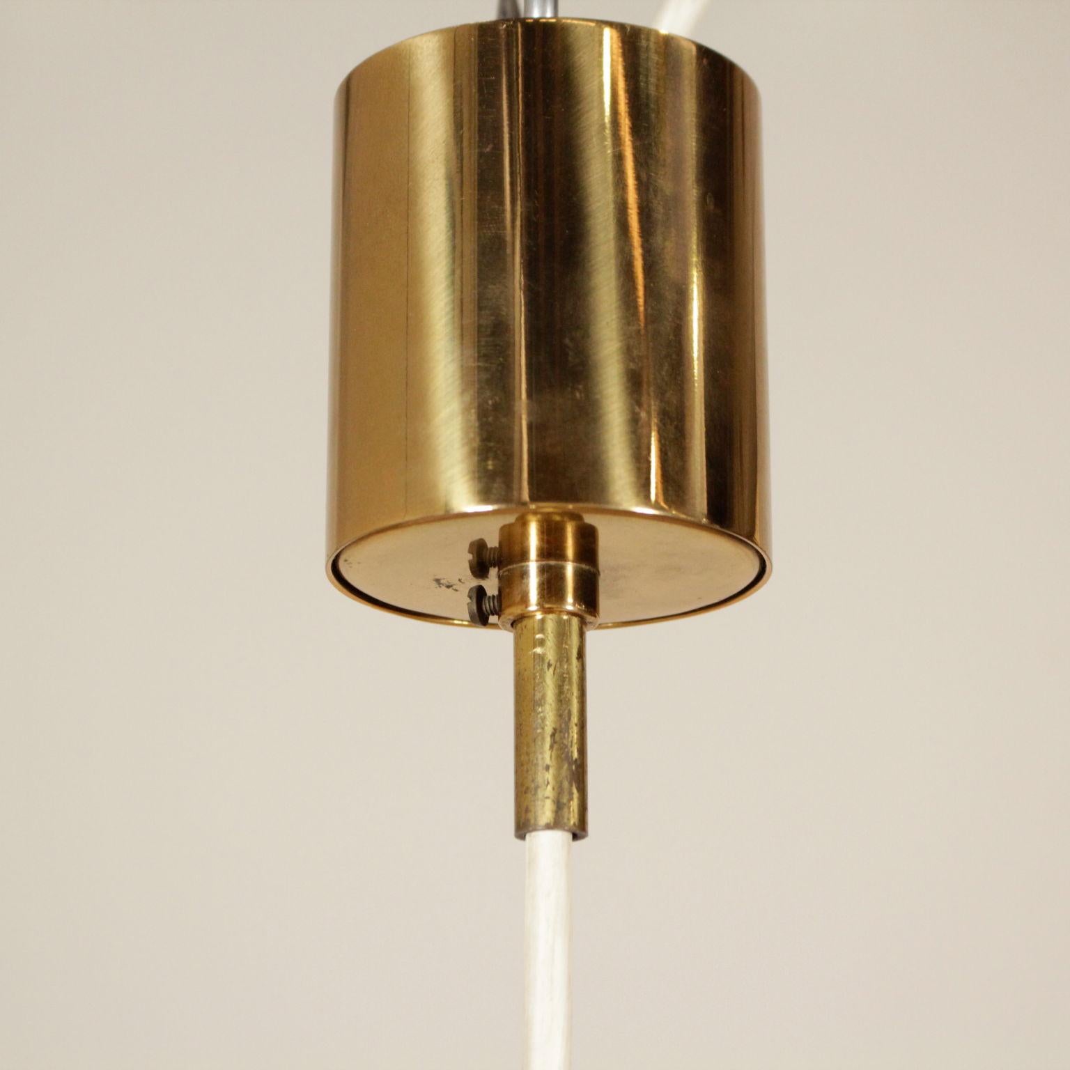 Mid-20th Century Ceiling Lamp Stilnovo Aluminium Brass Vintage, Italy, 1960s