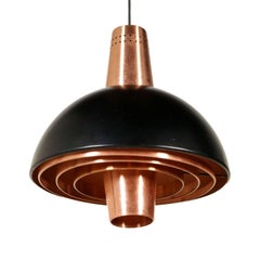 Ceiling Lamp Stilnovo Lacquered Aluminium Copper Vintage, Italy, 1960s Ceiling Lamp Stilnovo Lacquered Aluminium Copper Vintage, Italy, 1960s