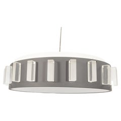 Ceiling Lamp Metal and Plexiglass Anonymous Sweden 1970 