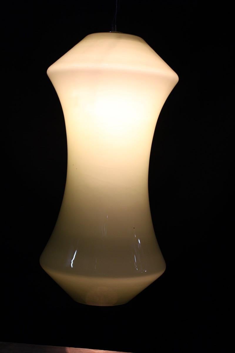 Ceiling Lamp Vistosi Mid-century Italian design Green Clessidra 1950s  For Sale 6