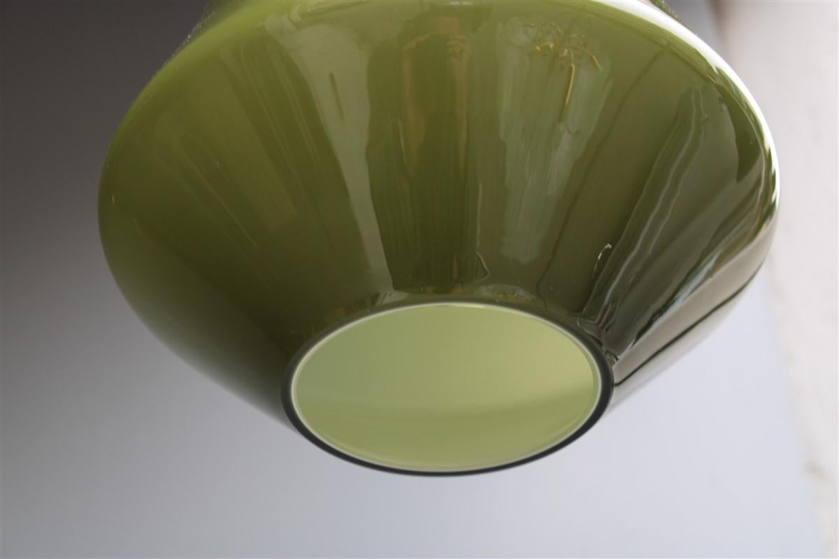 Mid-20th Century Ceiling Lamp Vistosi Mid-century Italian design Green Clessidra 1950s  For Sale