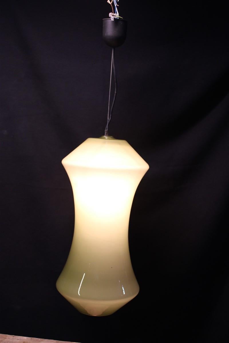 Ceiling Lamp Vistosi Mid-century Italian design Green Clessidra 1950s  For Sale 3