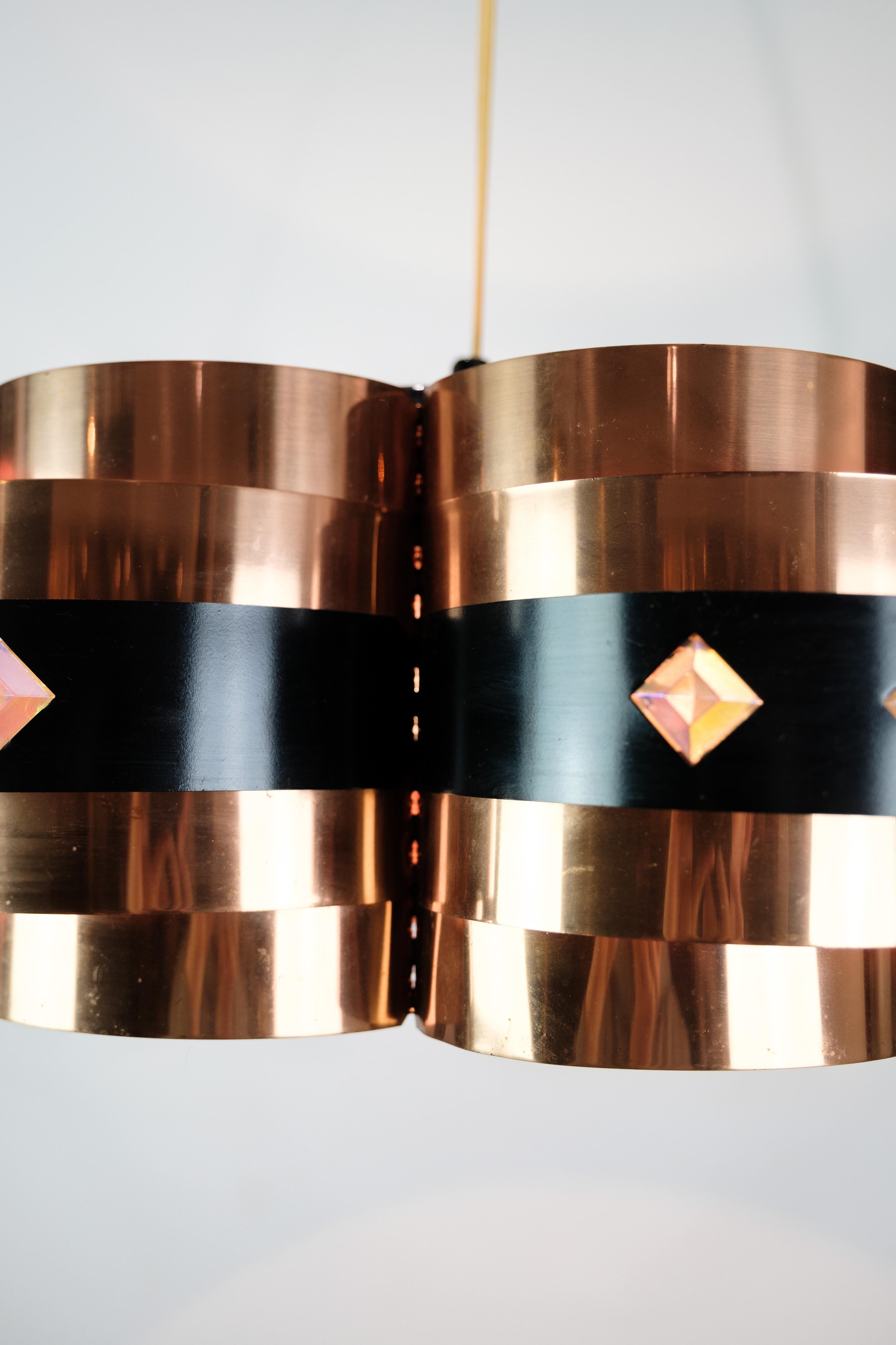Ceiling lamp By Werner Schou Made In Copper From 1970s In Good Condition For Sale In Lejre, DK