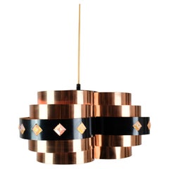 Vintage Ceiling lamp By Werner Schou Made In Copper From 1970s