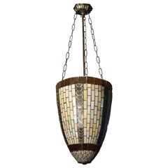 Vintage Ceiling Lamp with Mosaic, 20th Century