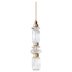 Plafonnier avec verre Pyrex moucheté d'ambre, bronze décoratif ou chrome