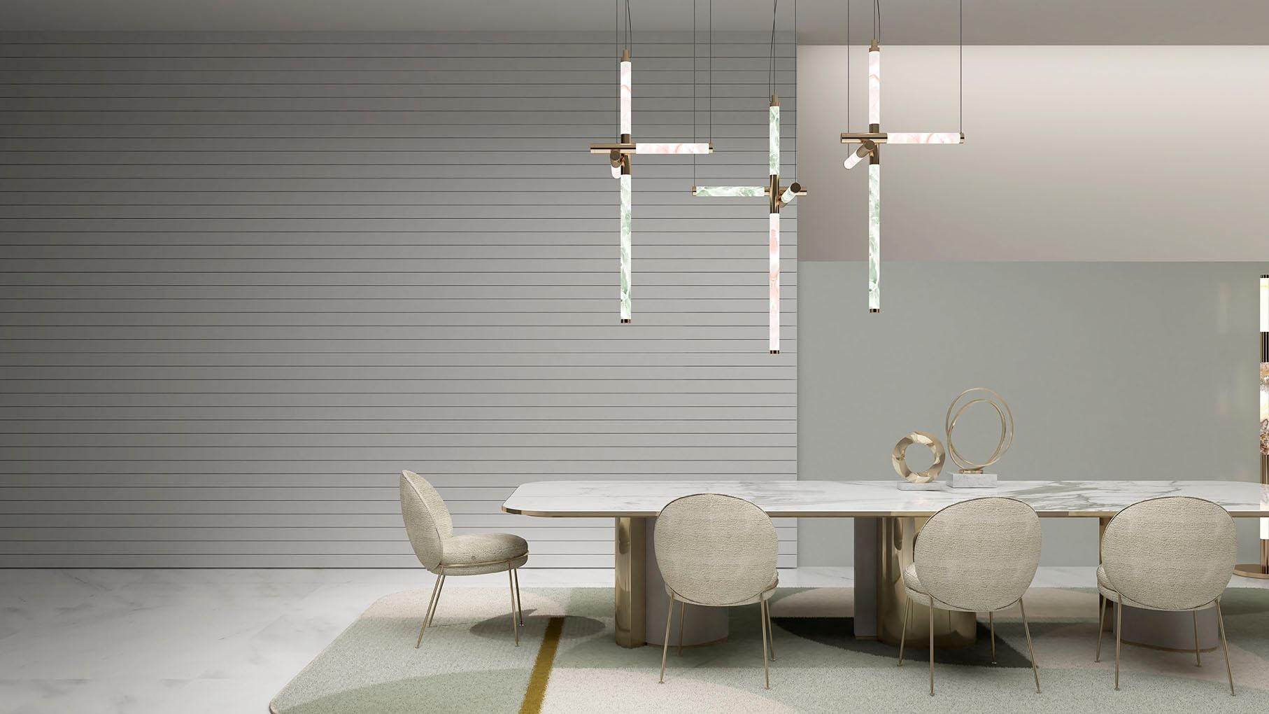 XXI secolo e contemporaneo Lampade da soffitto disponibili in molti colori  Finitura cromata champagne antisfondamento in vendita