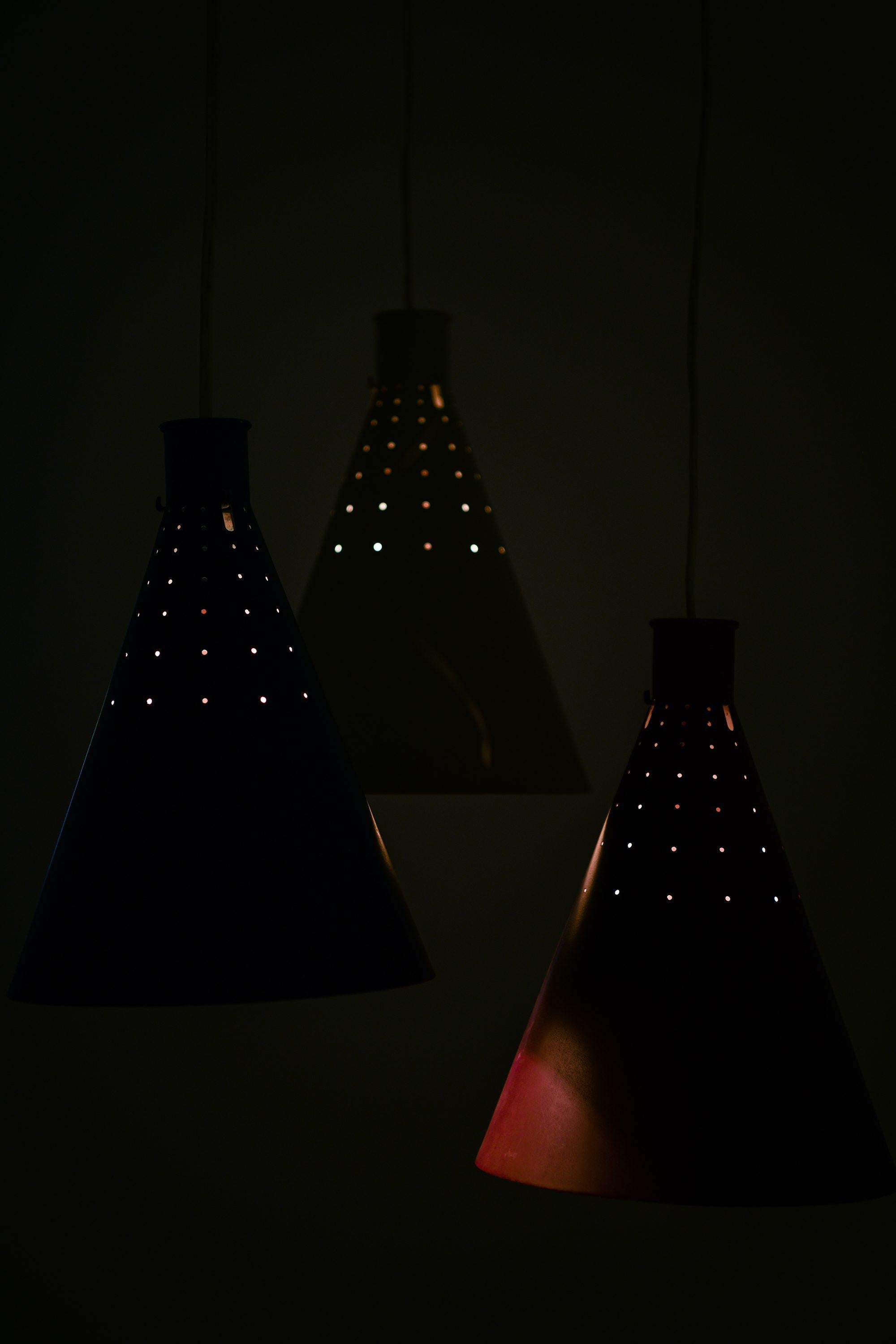 20th Century Ceiling Lamps in Lacquered Metal by Alf Svensson, 1950's For Sale