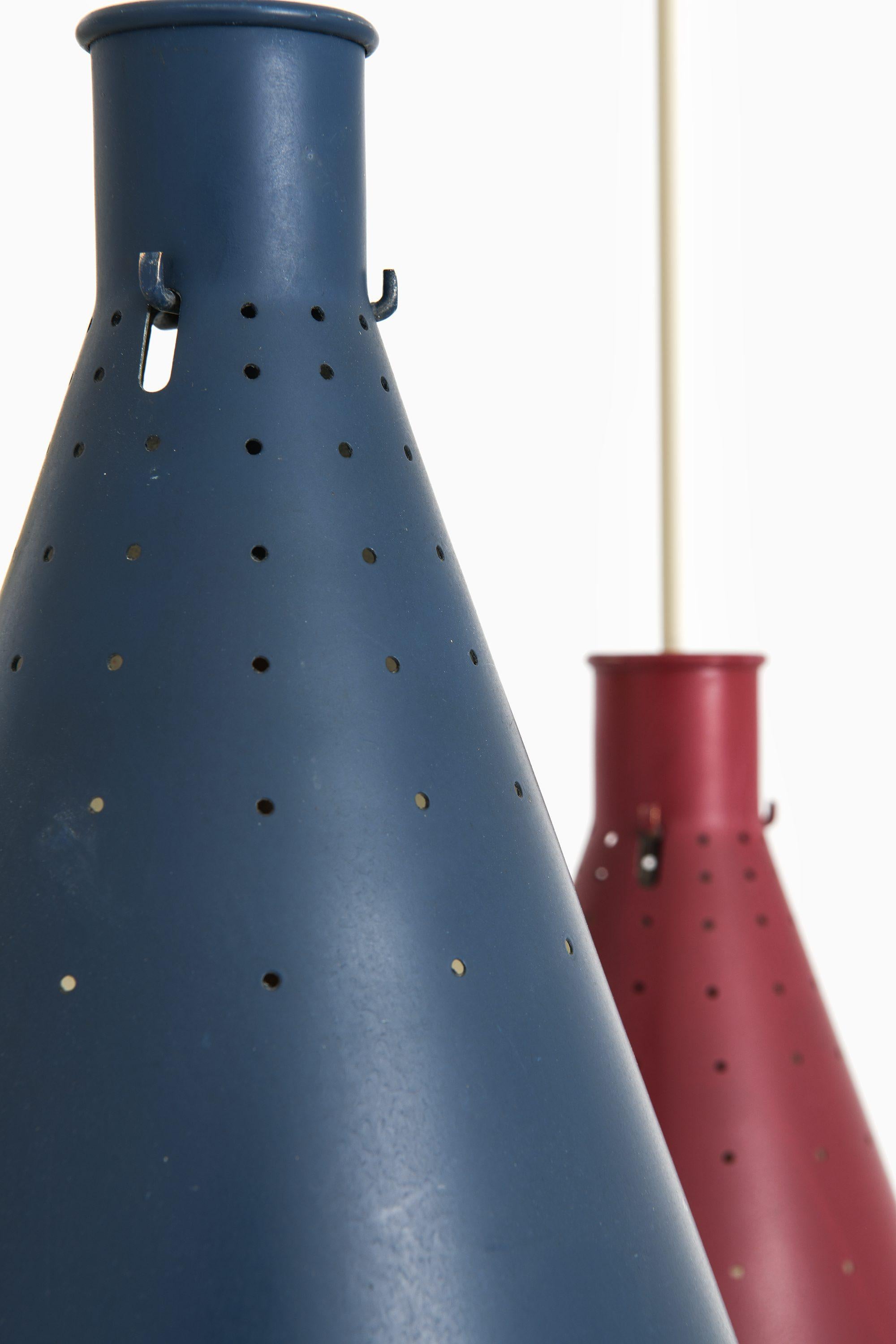 Ceiling Lamps in Lacquered Metal by Alf Svensson, 1950's For Sale 1