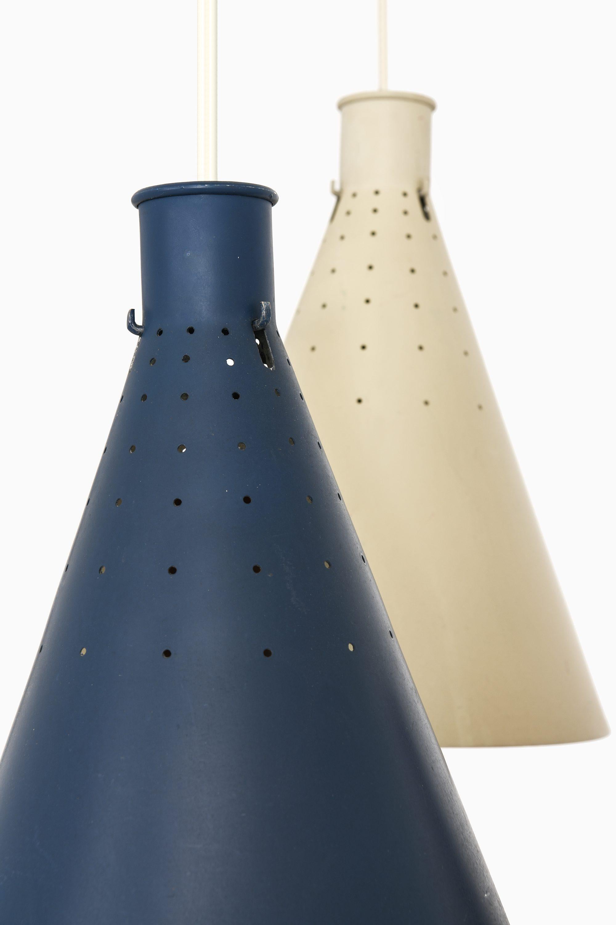 Ceiling Lamps in Lacquered Metal by Alf Svensson, 1950's For Sale 2