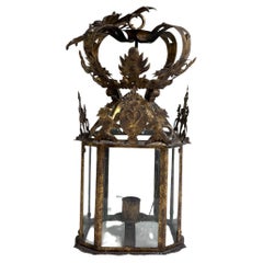 Ceiling Lantern in Tinplate, 20th Century Spain