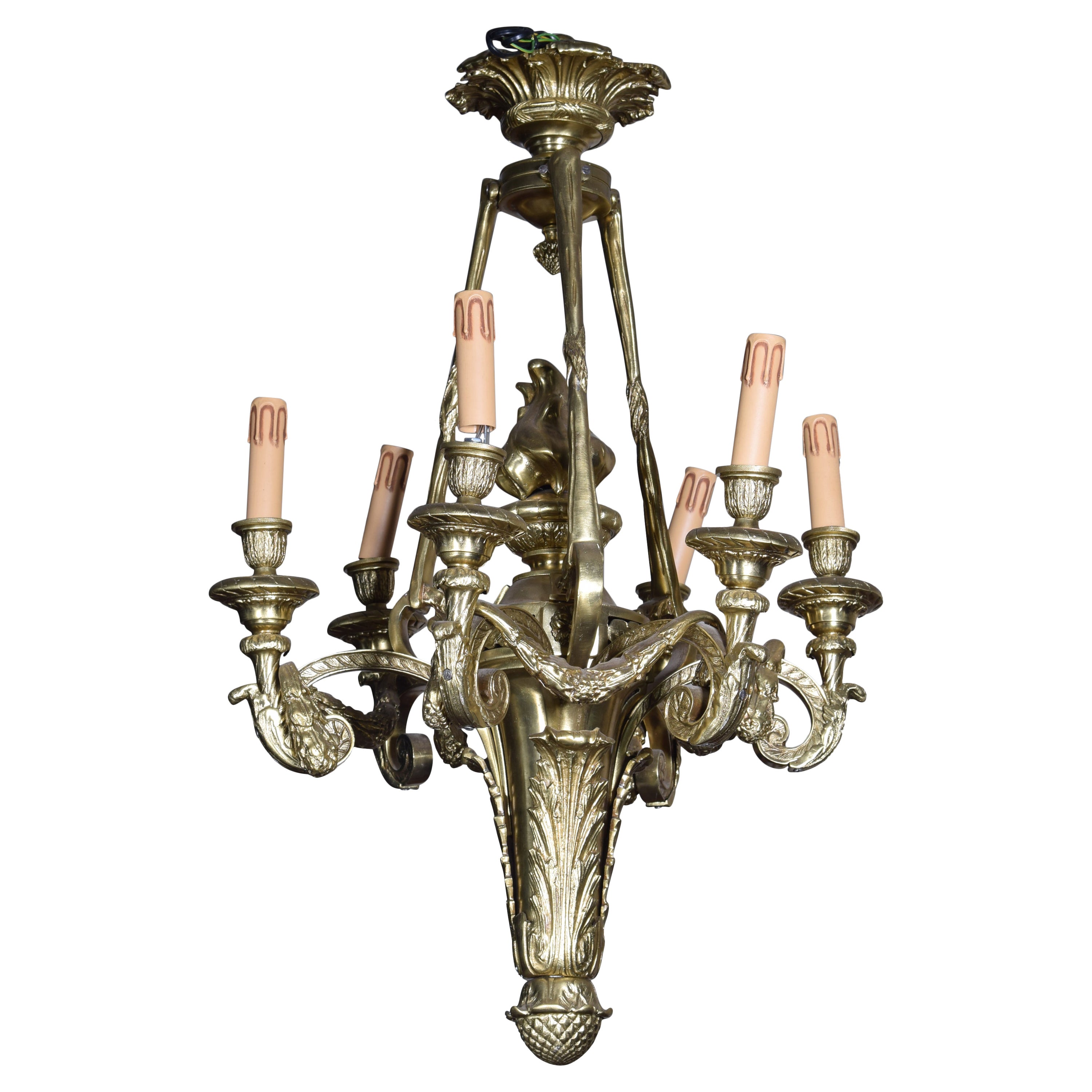 Luz de techo. Bronce. Siglo XX.