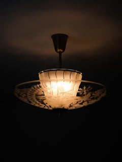 Ceiling light by H. Hegewald for Glössner & Co, Sweden, 1940s