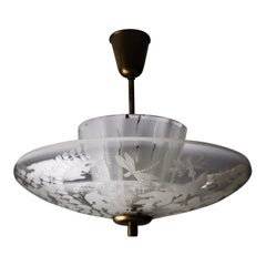 Ceiling light by Bo Notini for Glössner & Co, Sweden, 1940s