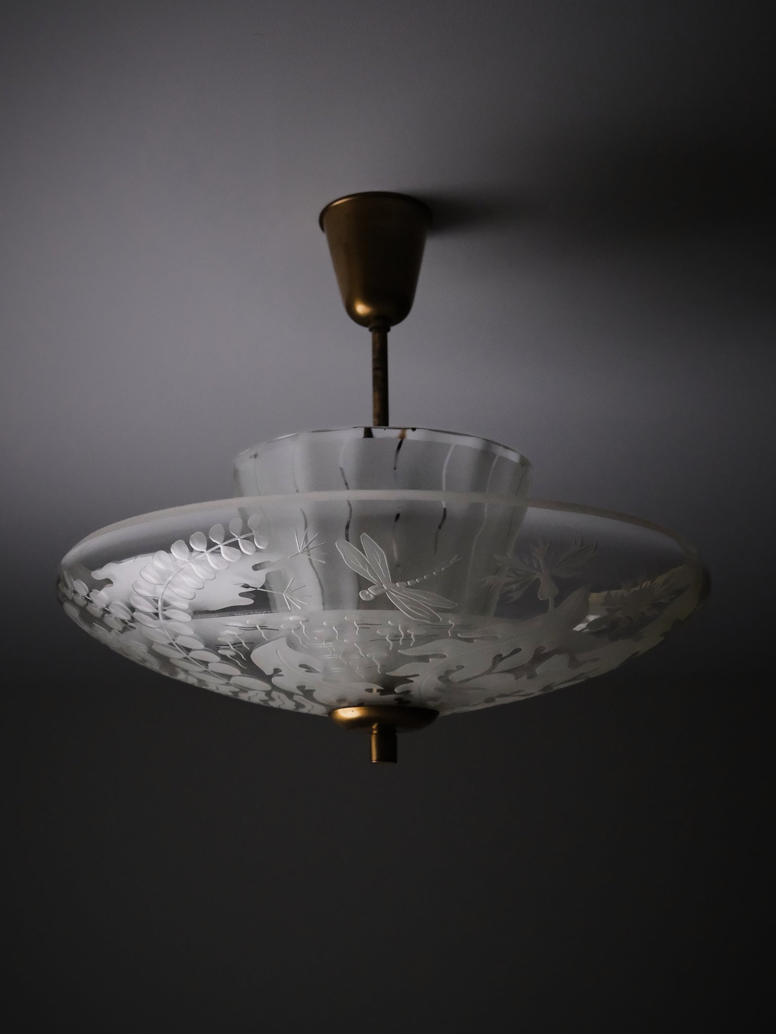 Plafoniera di Bo Notini per Glössner & Co, Svezia, anni '40