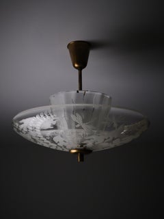 Lámpara de techo de Bo Notini para Glössner & Co, Suecia, década de 1940