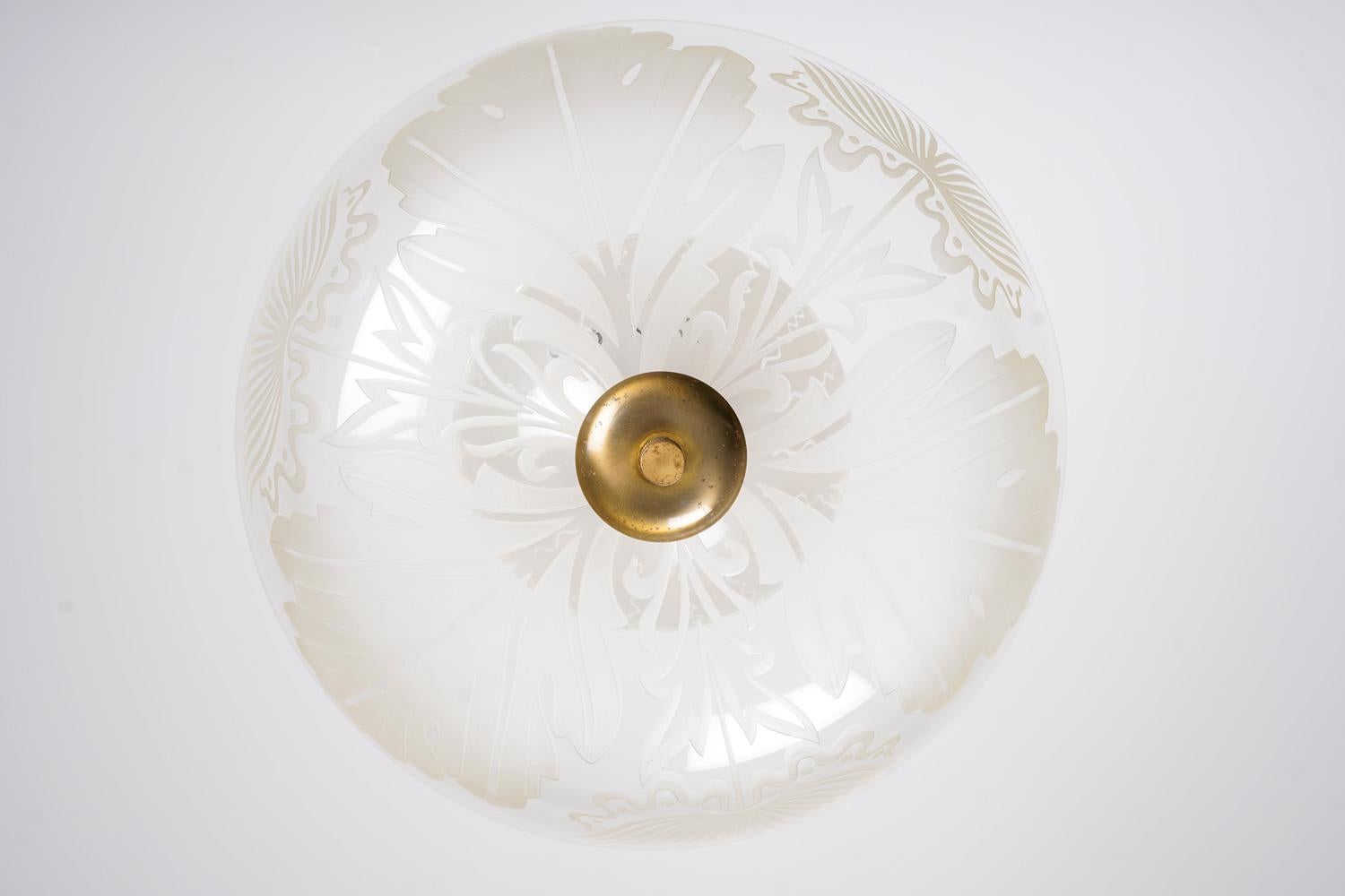 Plafoniera di Bo Notini per Glössner, Svezia, anni '40 in vendita 5