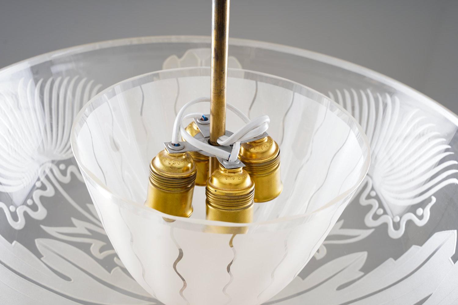 Plafoniera di Bo Notini per Glössner, Svezia, anni '40 in vendita 2