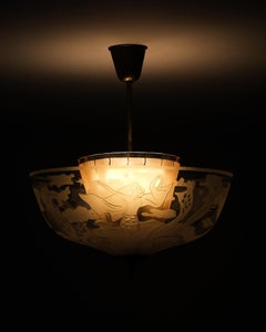 Ceiling light by Carl Erik Bodén for Glössner & Co, Sweden, 1940s