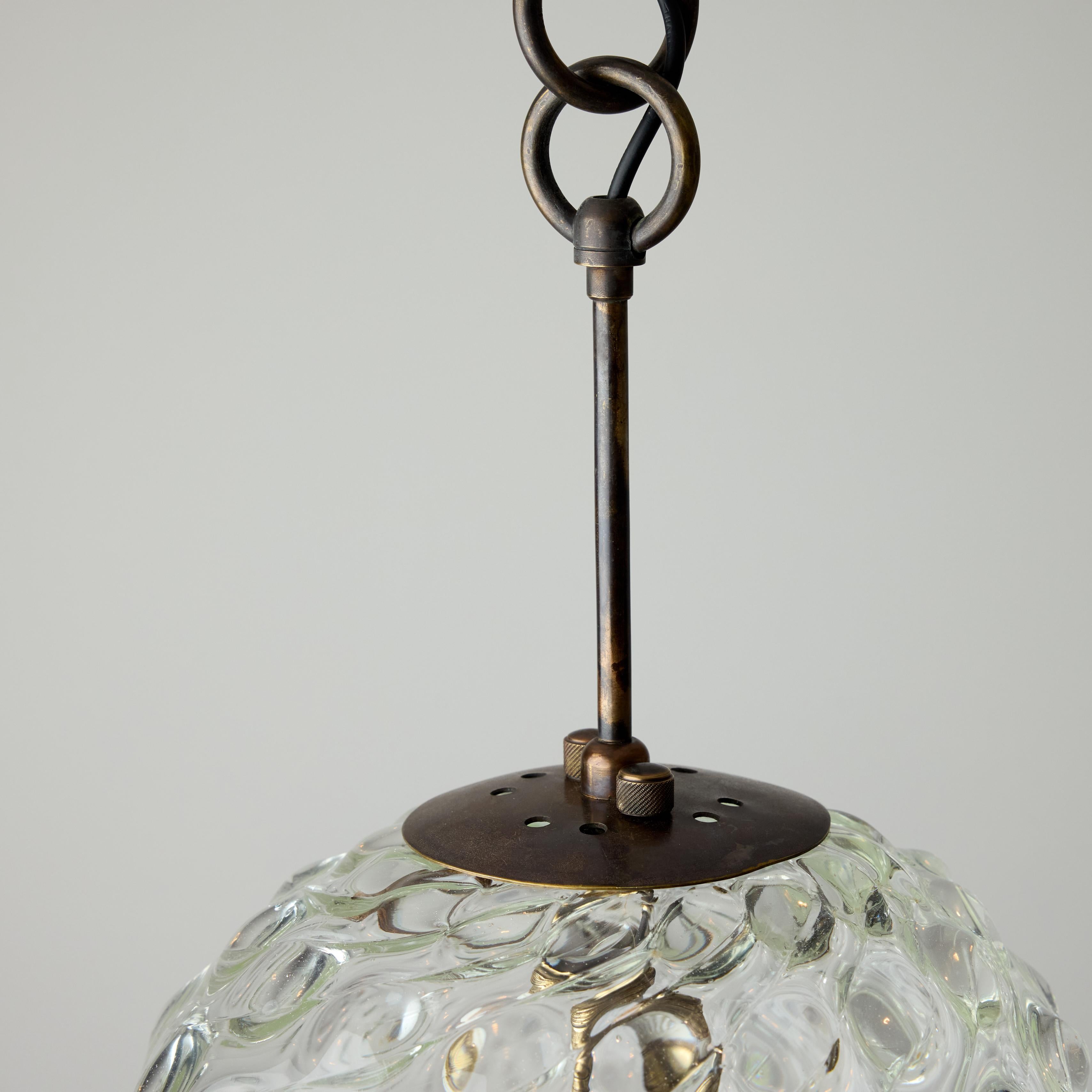 Brass Ceiling Light by Flavio Poli for Seguso For Sale