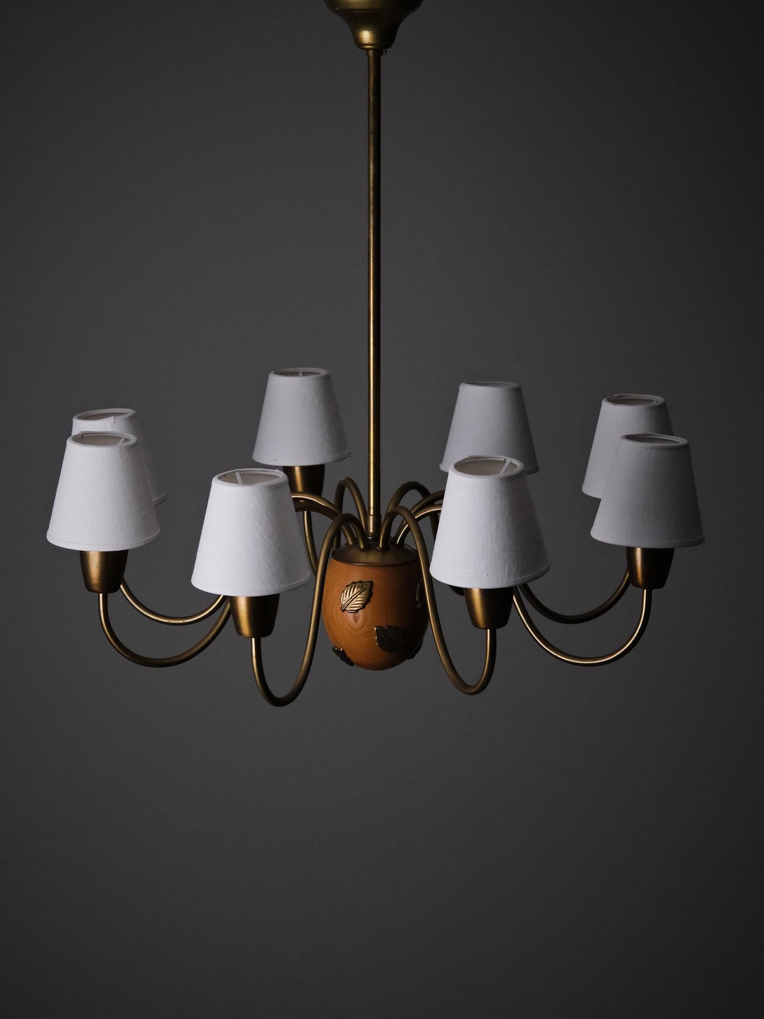 Ceiling light by Hans Bergström for Ateljé Lyktan, Sweden, 1940s In Good Condition For Sale In Eskilstuna, SE