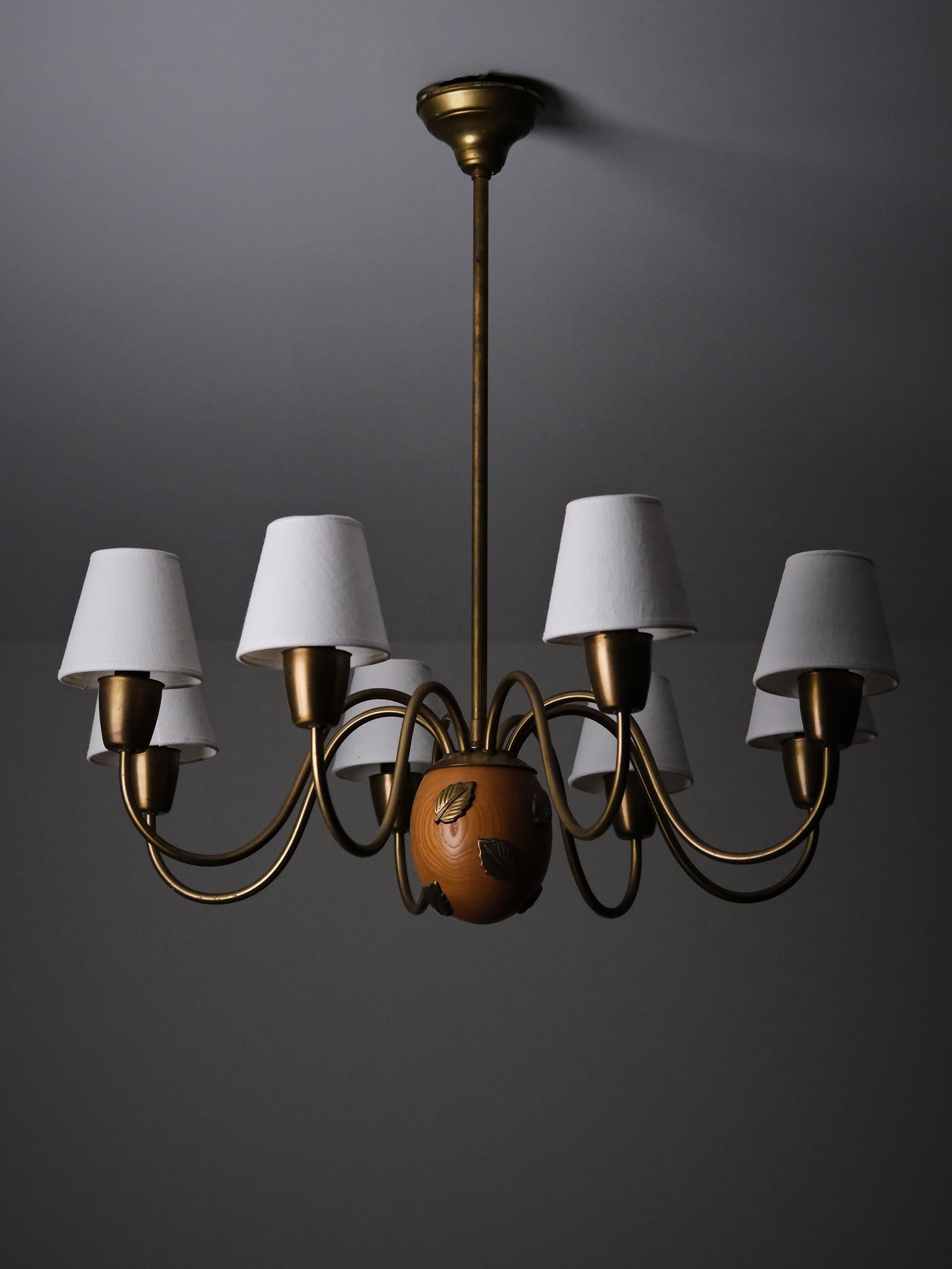 20th Century Ceiling light by Hans Bergström for Ateljé Lyktan, Sweden, 1940s For Sale
