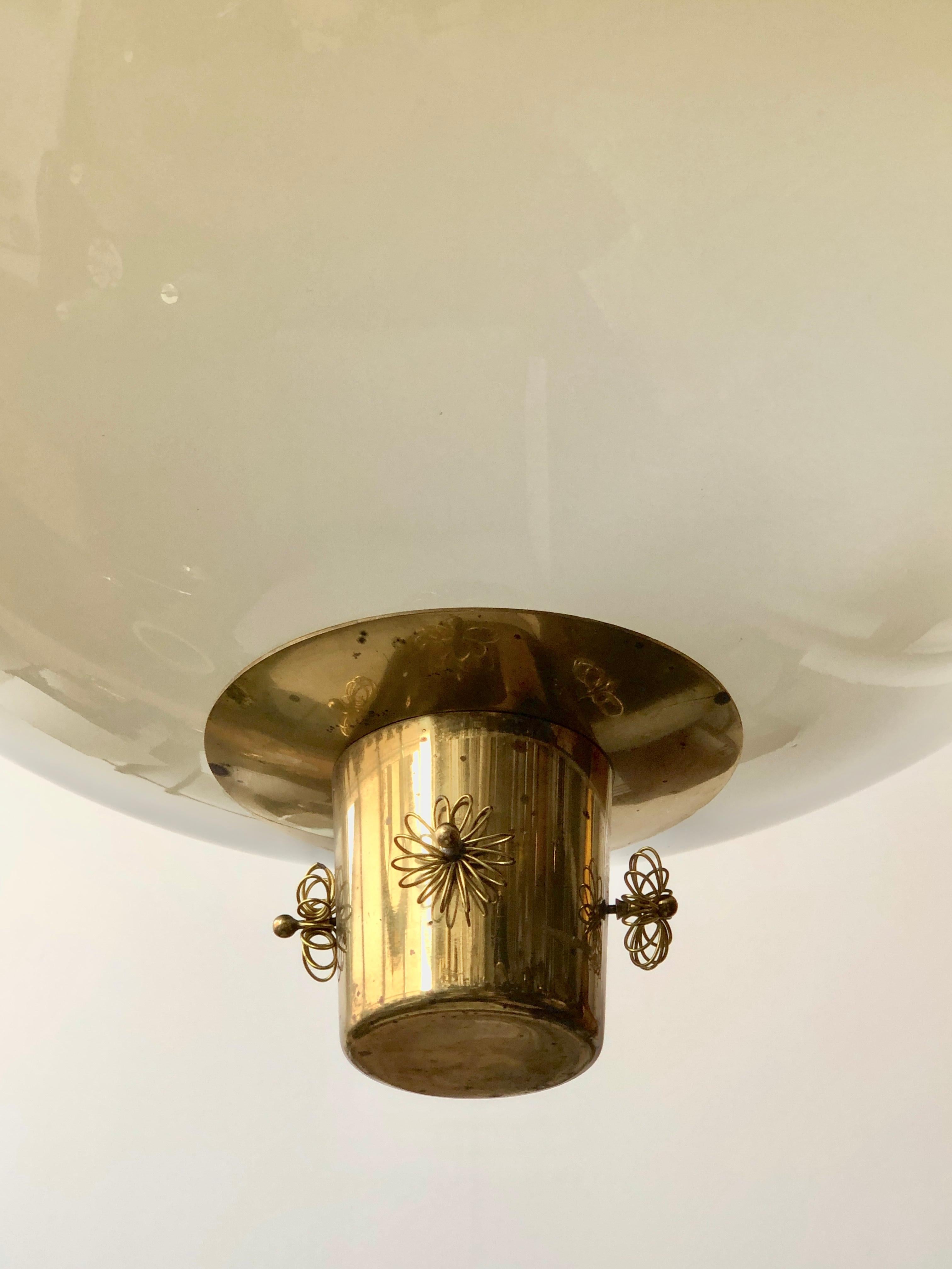 Finnish Ceiling Light by Paavo Tynell For Sale