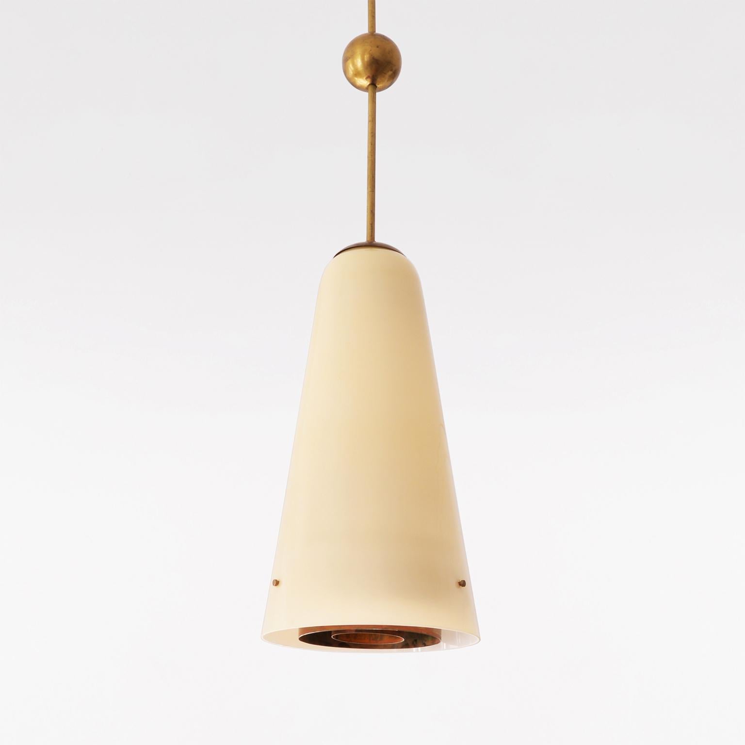 Ceiling light designed by Paavo Tynell, manufactured by Taito Oy, Finland, c. 1950