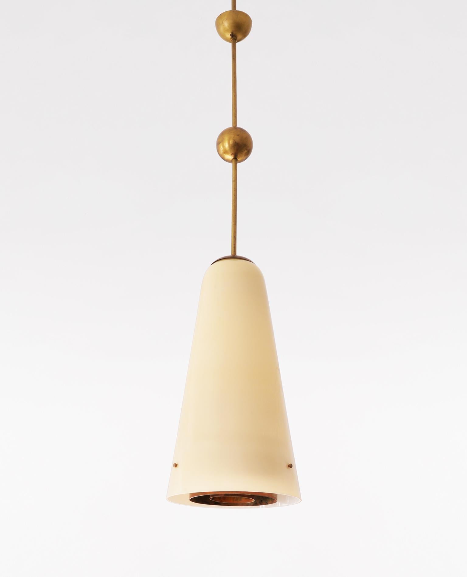 Finnish Ceiling Light by Paavo Tynell Manufactured by Taito Oy, Finland c. 1950 For Sale