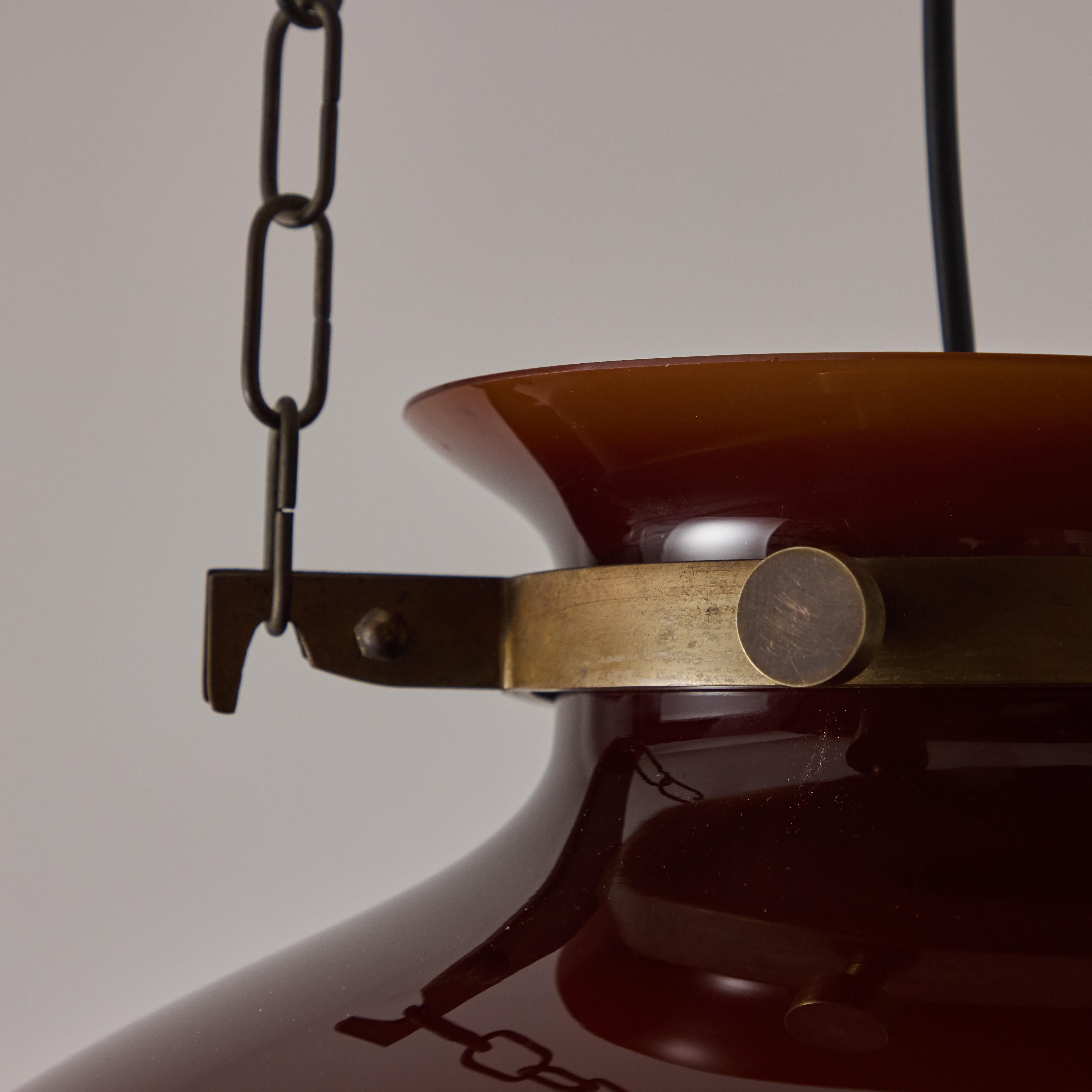 Brass Ceiling Light by Paolo Caliari for Venini