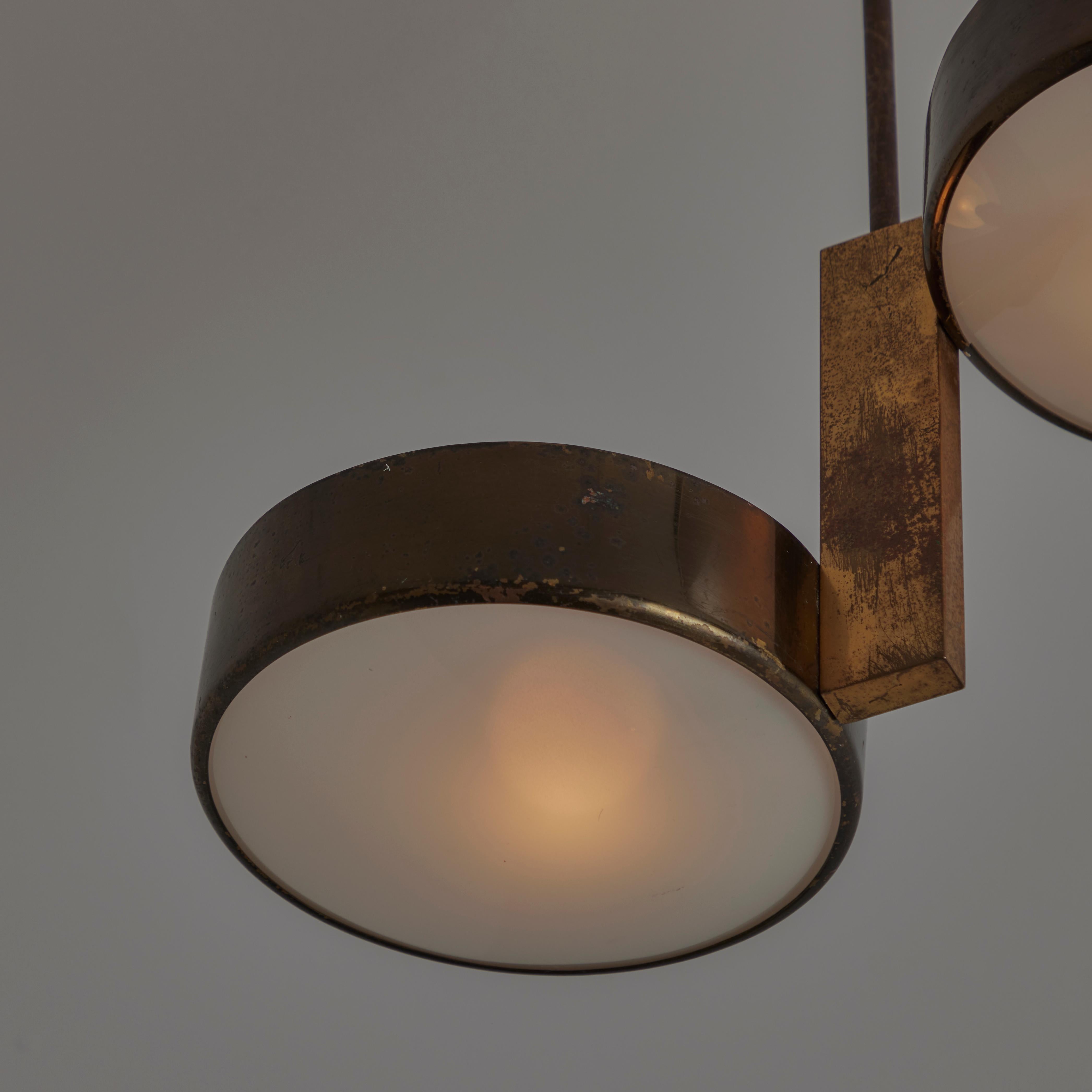 Patinated Ceiling Light by Stilnovo For Sale