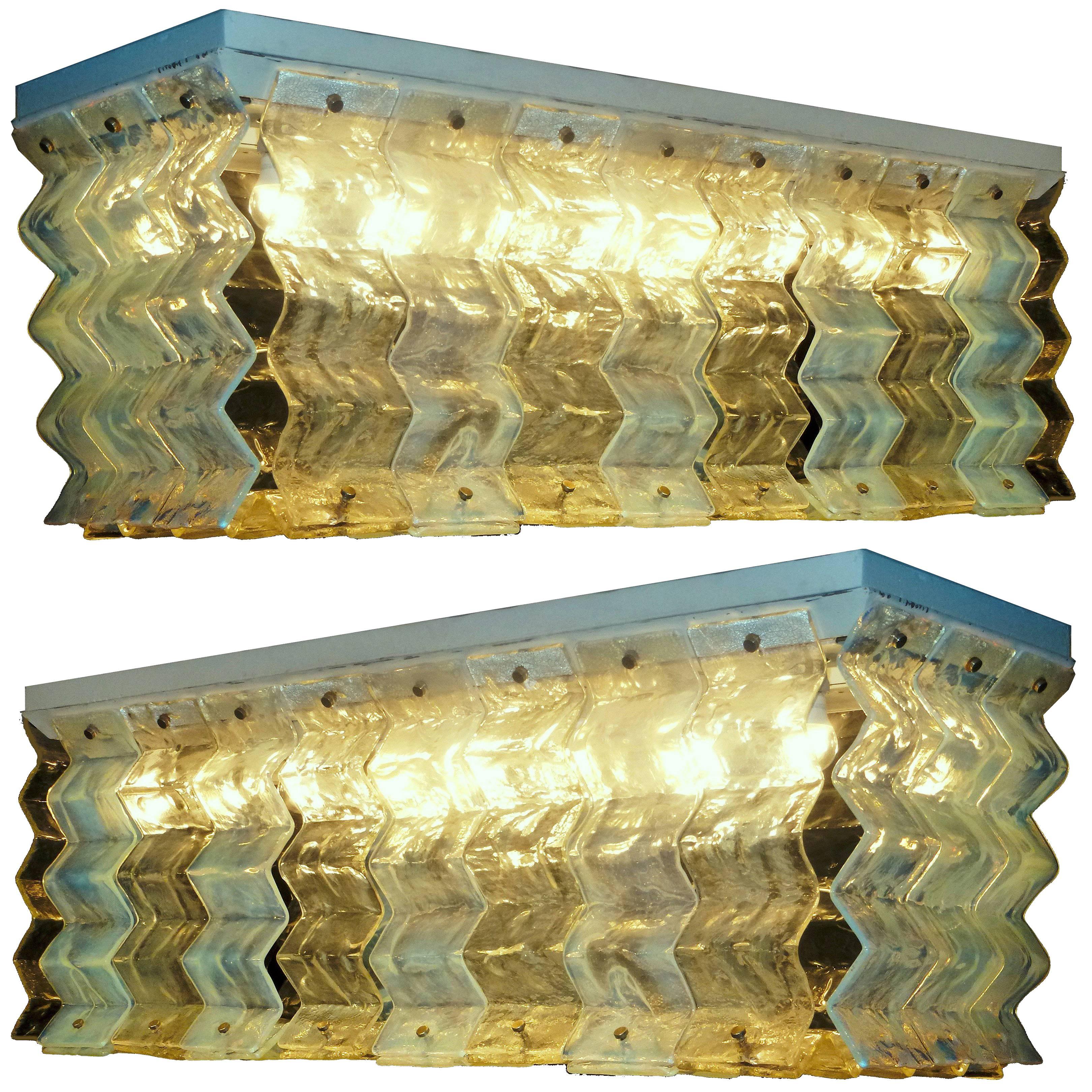 Ceiling Light Fixture by Carlo Nason for Mazzega, 1970 For Sale 3
