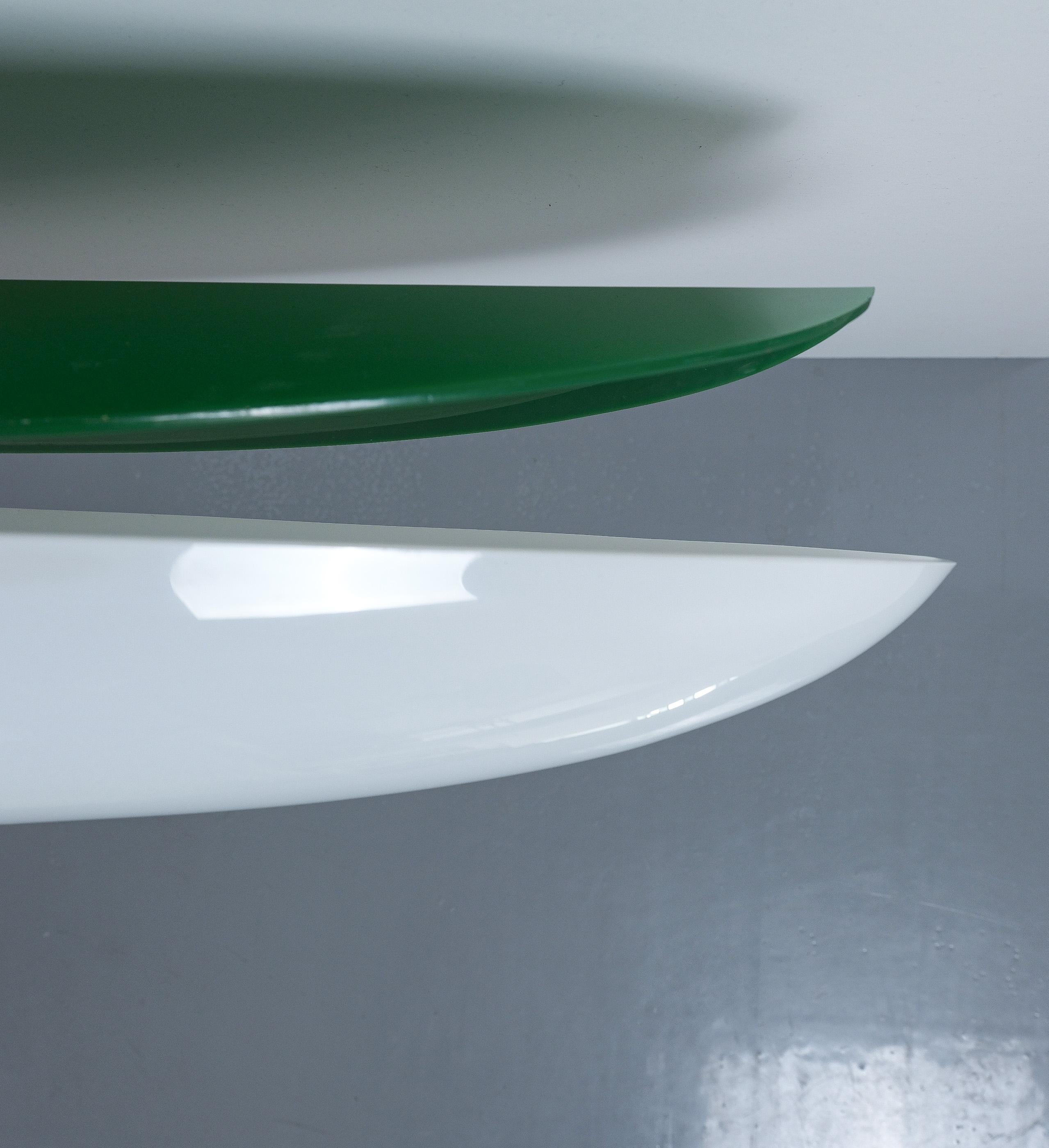 Plafonnier encastré Angelo Lelii en laiton Lucite, Italie 1960 en vente 2